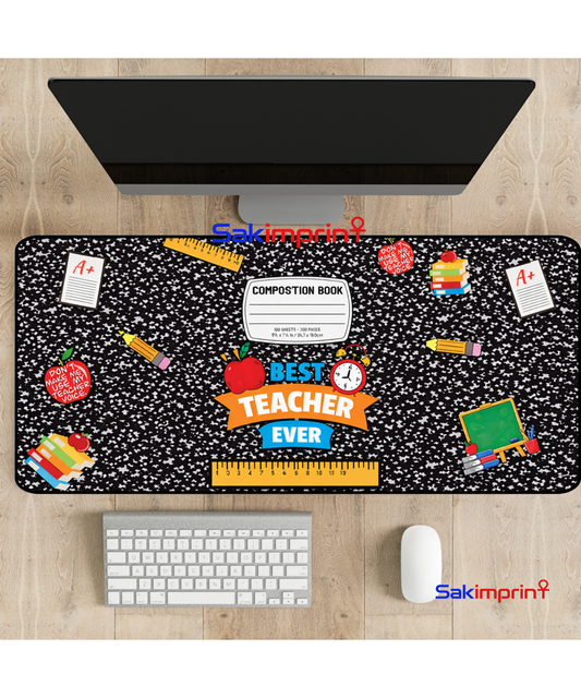 Custom Composition Notebook Teach Desk Mat Gaming Mouse Pad - 3XL - 35" x 16"